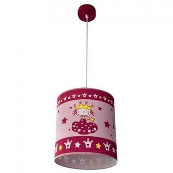 Lámpara de Techo Infantil Rosa Princesa Cristal Record - Diseño y Calidad Excepcionales