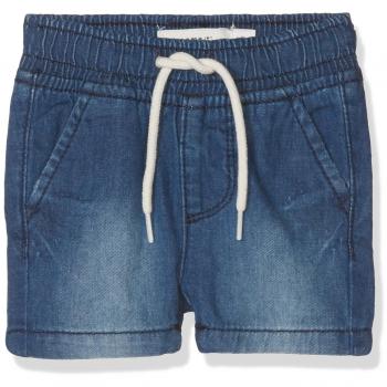 NAME IT Nbmryan Dnmaben 3051 Long Shorts, Pantalones Cortos para Bebés, Gris Dark Blue Denim, 68