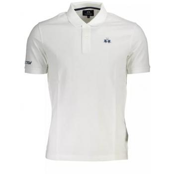 La Martina White Cotton Polo Shirt - XXL
