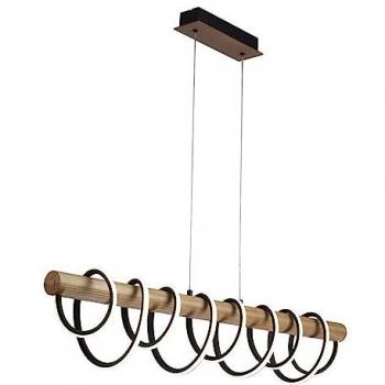 Lámpara de Techo LED 49W 3000K Cristalrecord REVERCR 99-207-49-116 - Calidad Garantizada, color marrón, material de aluminio y madera