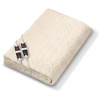 Beurer UB56-XXL - Calientacamas doble, 140 x 150 cm, color blanco