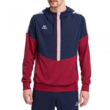 Erima Squad Men's Hoodie Polyester Bordeaux/Dark Blue Size S