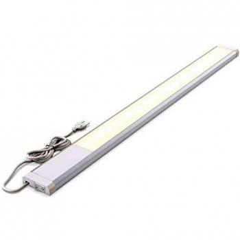 Lámpara LED bajo mueble B.K.Licht, 57.5 cm, 10W, luz blanca cálida 3000K, interruptor on/off, 1100 lúmenes, color blanco-plata