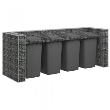 Gabion Wall for Garbage Bins Galvanised Steel 320x100x120 cm