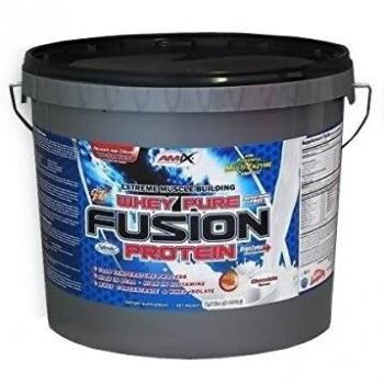 AMIX, Proteína Whey, Pure Fusión, Concentrado de Suero Ultra Filtrado, Sabor a Cookie Crema, Proteínas para Aumentar Masa Muscular, Proteína Isolada con Splenda, Contiene L-glutamina, 4 Kg