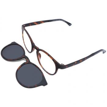 SmartBuy Collection Oval Full Rim Plastic Men's Prescription Glasses - Tortoiseshell, Size 49, Blue Light Block Available, Free Lenses