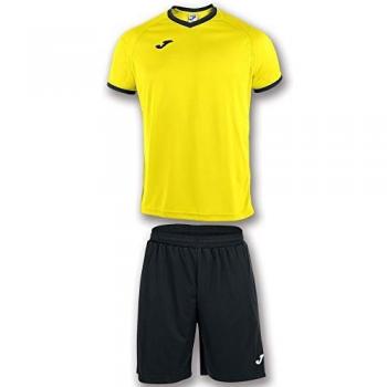 Joma Academy Set Equipacion M/Corta, Hombre, Amarillo/Negro