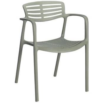 Silla de Oficina Resol Toledo con Brazos, Color Gris Verdoso, Pack de 2 Unidades