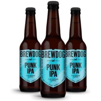 Cerveza Brewdog Punk IPA - Pack 12 Botellas de 33 cl - Cerveza escocesa de estilo New England IPA - 5,6% de alcohol - Indian Pale Ale - Cervezas europeas importadas