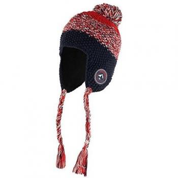 Westfjord Mujer Gorro con Borla, Color Azul Marino/Rojo Talla One Size