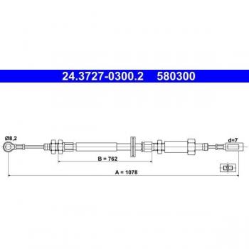 Cable de freno de estacionamiento ATE 24.3727-0300.2