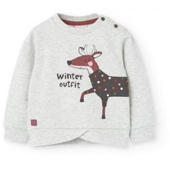 Sudadera de niña de felpa con dibujo frontal Boboli