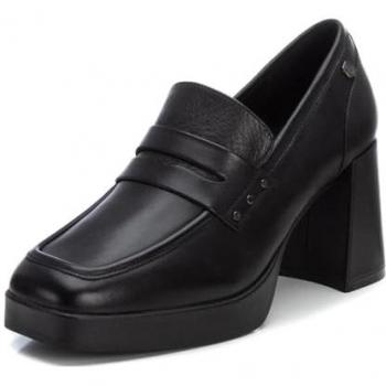 Mocasines de Piel para Mujer Carmela con Tacón de 5 a 8 cm - Negro, Casual y Clásico