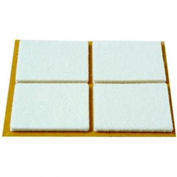 Brinox B70840B Deslizadores fieltro, Blanco, 44x38 mm, Set de 4 Piezas