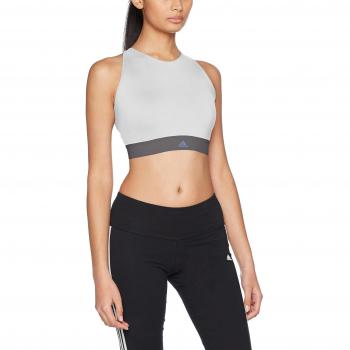 adidas Halter Bra Sujetador Deportivo, Mujer, Blanco, MAB