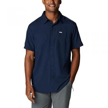 Camisa de Manga Corta Columbia Silver Ridge™ Utility Lite Azul Marino - L