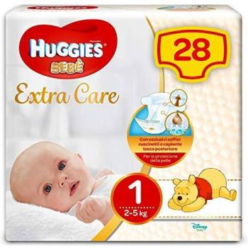 Huggies Bebé Base - Pañales de Talla 1 para Peso 2-5 kg, Pack de 28 Unidades