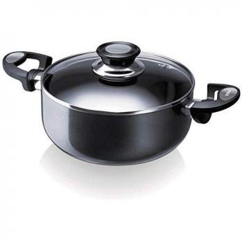 Beka Pro Induc - Cacerola con Tapa de Cristal, 24 centímetros, Compatible con inducción, Aluminio, Interior Revestido