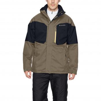 Columbia Alpine Action – Chaqueta de esquí para hombre, Beige/Negro