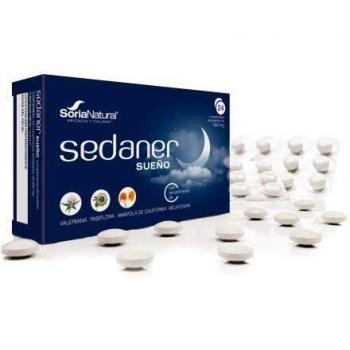 SoriaNatural - Sedaner Sueño - Complemento alimenticio - Ayuda a conciliar el sueño – Valeriana - Amapola - Pasiflora - Melatonina 24 comprimidos.