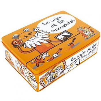 Laroom 13577 - Caja metálica la caja de recuerdos, color naranja