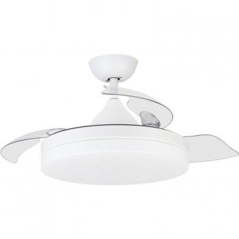 Ventilador de techo Orbegozo CP 122105 con Aspas Retráctiles, Luz LED Regulable y Control Remoto