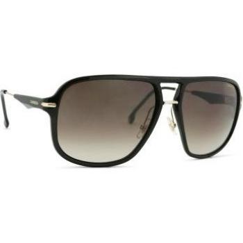 Carrera 296/S Unisex Pilot Sunglasses with 60mm Caliber, Black Plastic Frame