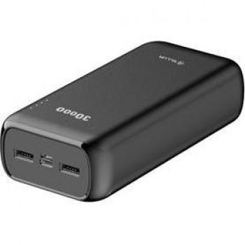 Batería Externa Tellur PBC303 30000mAh, 2xUSB + Tipo-C + MicroUSB, Negra