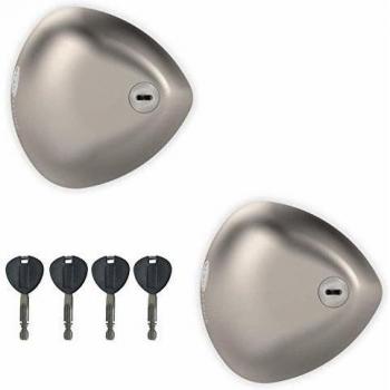 Cerradura de seguridad DAKEN Blackstone Silver Slam para furgonetas - acero inoxidable - incluye 2 cerraduras y 4 llaves