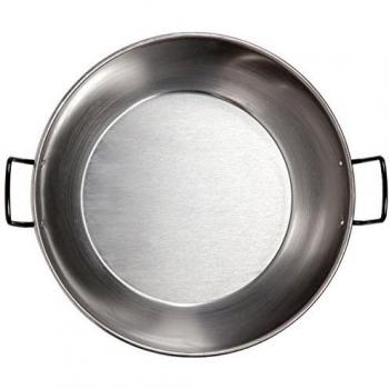 La Valenciana 18 cm Acero Pulido sartén con 2 Asas, Black_Parent, Negro, 28 cm