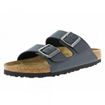 Birkenstock Arizona Birko-Flor Nubuck Women's Sandals - Basalt - UK7 EU40 Narrow