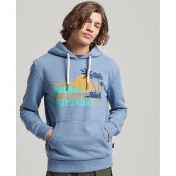 Sudadera con capucha Superdry Great Outdoors azul y amarillo para hombre - Talla S