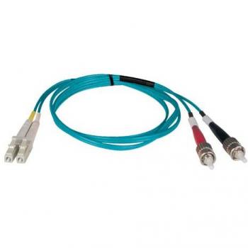 Tripp Lite 10Gb Duplex Multimode 50125 OM3 LSZH Fiber Patch Cable LCST Aqua 5M