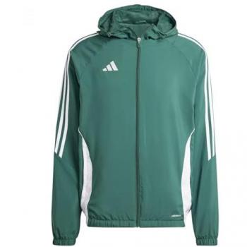 Chaqueta Cortavientos Impermeable Adidas Tiro 24 Verde y Blanco (Talla L)