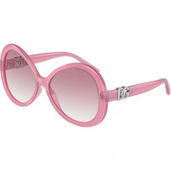 Dolce & Gabbana DG6194U Col. 19128D Women's Geometric Pink Sunglasses with Original Case, Size: 60 MM