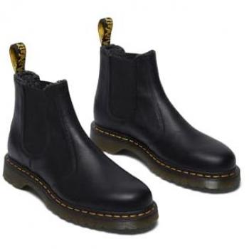 Dr. Martens 2976 Black Grizzly Chelsea Boots for Men, Size 43