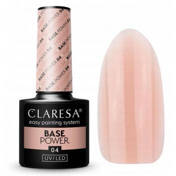 Claresa Base Semipermanente Power 04 - Uv/led Base Power Prebase y Esmalte de Acabado para Uñas de Gel Tono 04 5 g