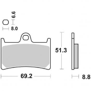 Pastillas de freno SBS 634HS sinterizadas para Yamaha