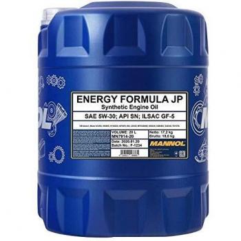 Aceite de Motor MANNOL Energy Formula JP 5W-30, 20 Litros, Compatible con Hyundai, Toyota y Kia