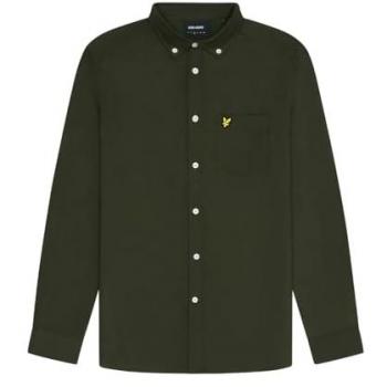 Lyle & Scott Men's Olive Green XXL Plain Oxford Shirt
