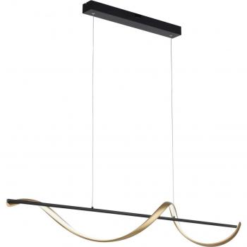 Lámpara Colgante LED Q-Swing 24W 3100lm en Antracita y Latón Mate