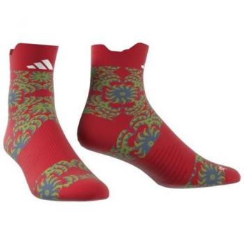 Calcetines adidas x FARM Rio Running Crew Rojo Verde Mujer - L