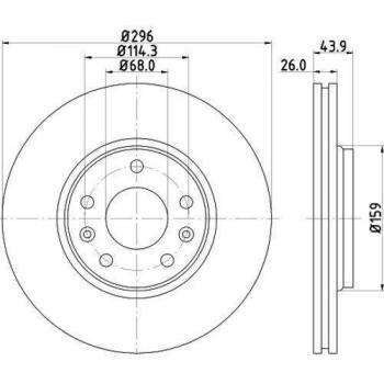 Disco de freno HELLA 8DD 355 129-131 Alta Carbono para Renault Laguna 3 Grandtour, Grand Scenic 3 y Scenic 3