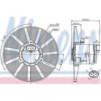 Nissens 85720 Ventilador, Radiador