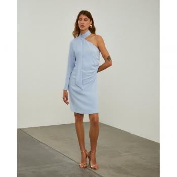 Lion of Porches - Vestido ajustado de una sola manga azul claro
