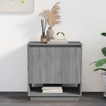 Aparador de madera contrachapada y aglomerado gris Sonoma 70x41x75 cm, Mueble de Almacenaje de Salón, Armarios con Puertas, Cajón de Madera, Buffet para salón Moderno
