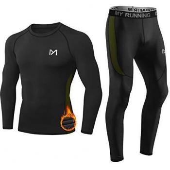 MEETYOO Conjuntos térmicos Hombre, Deportes Ropa Interior térmica Aire Libre Base Layer Thermo Function Ropa Deportiva de Invierno para Running Ciclismo Esquí