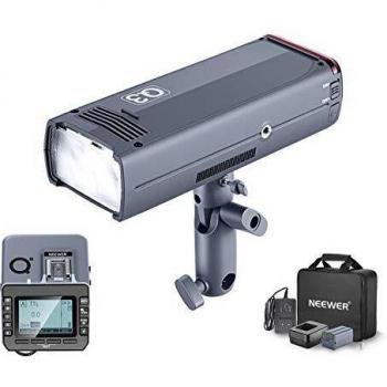 Neewer 200Ws 2,4G TTL Flash Estroboscópico 1/8000 HSS Monolight Inalámbrico con Trigger Inalámbrico Q-C Compatible con Cámaras Canon DSLR Batería de 3200mAh para Cubrir 500 Flash Potencia Completa