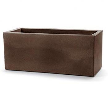 Jardinera Rectangular Schio 80 cm - Color Chocolate/Bronce