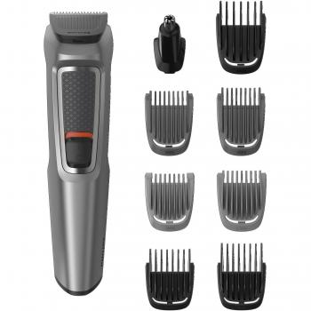 Kit de Afeitado Multifuncional Philips Series 3000 9 en 1 para Barba y Cabello con 9 Accesorios - Plata